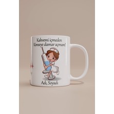 Isme Özel Hemşire Temalı Kupa Bardak
