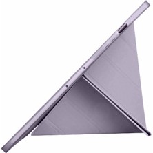 Newface Samsung Galaxy X610 Tab S9 Fe Plus 12.4 Kılıf Kalemlikli Mars Tablet Kılıfı - Açık Mor