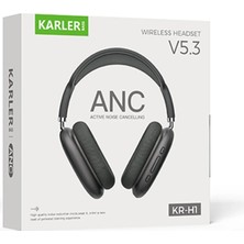 Karler Bass Krh2 Aktif Gürültü Engelleyici Özellikli Bt 5.3 Kafaüstü Kablosuz Kulaklık - Siyah
