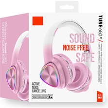 Karler Bass Tune 650 Bt Rgb Kablosuz Kafaüstü Kulaklık - Pembe