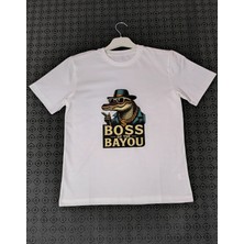 Hip-Hop Temalı Hayvan Baskılı Pamuklu Erkek Çocuk Tişörtü