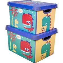 Style Box Dude Dekoratif Oyuncak Kutu Seti - 2x 17 Litre