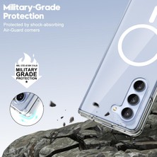 Samsung Galaxy Z Fold 6 Uyumlu Köşe Korumalı Darbe Emici Sert Sararmaz Şeffaf Magsafe Kılıf