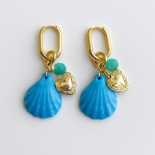 Çelik Murano Midye Küpe