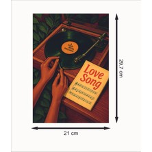 Love Song Plak Retro Mdf Duvar Dekarasyon Tablosu