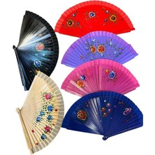 Bambu Yelpaze Karışık Renk 12 Adet