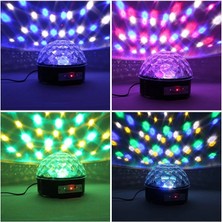 Yeni 2025 Usb/mp3/blueooth Destekli Kumandalı Hoparlörlü Renkli Yarım Dünya Sihirli LED Disko Topu