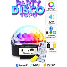 Yeni 2025 Usb/mp3/blueooth Destekli Kumandalı Hoparlörlü Renkli Yarım Dünya Sihirli LED Disko Topu