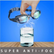 Knittingtr Siyah Yüzücü Gözlüğü Anti- Fog Buğu Önleyici, Konforlu ve Şık Tasarım