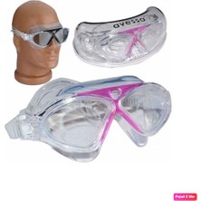 Knittingtr Büyük Unisex Yüzücü Gözlüğü, Deniz ve Havuz Kullanımı, Buğu Yapmaz, Pembe