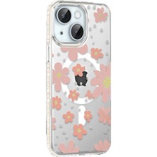 Joko Apple iPhone 14 Floral Magsafe Kapak - Pembe