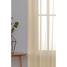 Krem Düz Tül Perde, Sade, Desensiz, Düz Tül,sık Pile, Ütü Istemez,tül,perde