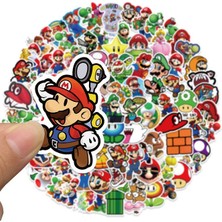 Super Mario Defter Suluk Laptop Notebook Tablet Telefon Kılıf Sticker Seti