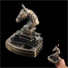 Paras Ticaret At Çakmaklı Ayrılabilir Küllük Gazla Çalışan Çakmaklı Puro Sigara Kül Tablası