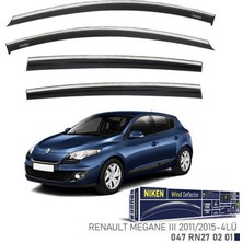 Kromlu Cam Rüzgarliği Renault Megane Iii 2011-2015 4lü Almla