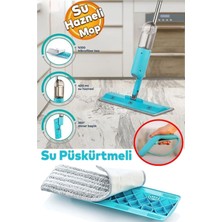 Cam ve Zemin Temizleme Püskürtmeli Su Hazneli Nemli Mop