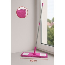 50 cm Mikrofiber Yassı Makarna Mop, Pratik ve Temizleyici Temizlik Aleti
