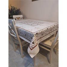 Başak Ev Tekstili Dora Pano Elyaf Tabanlı Pvc Muşamba - Desenli Silinebilir 120 x 140 Hazır Masa Örtüsü