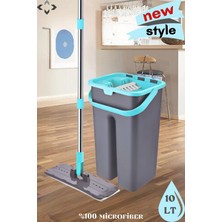 Iki Bölmeli Tablet Mop Set, Temiz Su ve Kirli Su Ayrımı, 10 Litre, %100 Temizlik