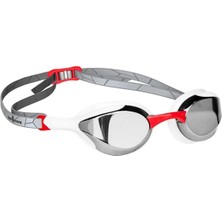 Knittingtr Gri Kırmızı Aynalı Yüzme Gözlüğü, Şık ve Konforlu Tasarım, Suya Dayanıklı ve Hafif