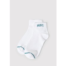 Mavi Mavi Logo Detaylı Ekru Patik Çorap 1912785-20843