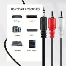 1.8 Metre 1.8mt Stereo Lale Kablo Ses Sistemi Kablosu Aux Rca Tv DVD Stereo 2 Rca Erkek Kablo 3.5mm