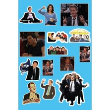 How I Met Your Mother Hımym Temalı Sticker Etiket Seti - Laptop Telefon Notebook Defter