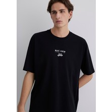 Mavi Mavi Minimal Logo Baskılı Siyah Tişört 0612709-900