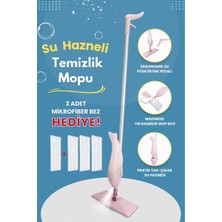 Spreyli Su Hazneli Mop ve 3 Mikrofiber Bez Hediye, Temizlikte Kolaylık!