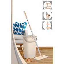 Pratik ve Hijyenik 2 Bezli Temizlik Kova Seti, Yeni Nesil Spin Mop ile Temizlik Keyfi