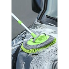 Teleskopik Mikrofiber Araç Yıkama Fırçası ve Paspas Seti