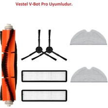 Teknotrust Uyumlu Robot Süpürge Yedek Filtre ve Temizlik Seti, Siyah