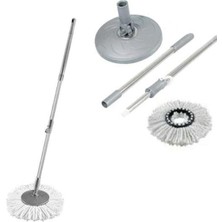 Teknotrust Dönerli Mop Kovası Ve Yedek Microfiber Paspas Seti, 2 Adet Paspas