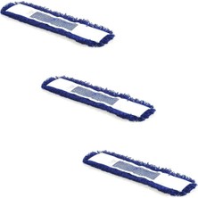 Teknotrust Mavi 80 cm Statik Mop 3'lü Set, Nemli Palet ve Toz Toplama Asma Mop