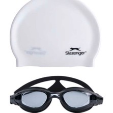 Knittingtr Yetişkin Yüzücü Gözlüğü Aero GS26 Smokeblckblk+Bone Siyah+Beyaz