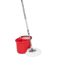 Kırmızı Döner Başlıklı Temizlik Mop Seti, Pratik ve Kullanışlı Ürün