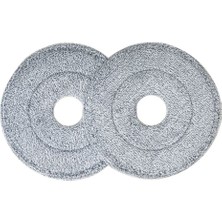 Yedek Yuvarlak Mikrofiber Mop Bezi 2'li Temizlik Seti