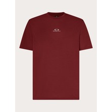 Oakley Bark New Ss Kırmızı Bisiklet Yaka Normal Düz Erkek T-Shirt
