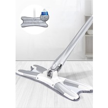 Teknotrust 360 Derece Dönebilen Kendinden Sıkmalı x Mop Takımı + Yedek Bez