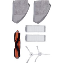 Uyumlu 7’li Fırça ve Filtreli Temizlik Seti, Siyah, Robot Süpürge ile Uyumlu