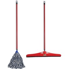 Temizlik Seti Çekpas Mop Takımı, Saplı, 4 Parça, Hijyenik ve Pratik Kullanım