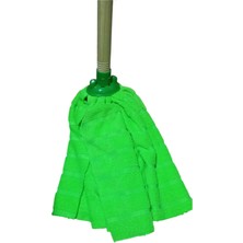 Yeşil Mikrofiber Mop ve Ahşap Saplı Takım, Temizlik Için Uygun ve Pratik