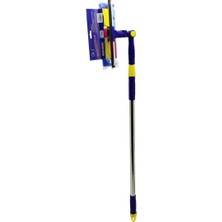 Çelik Çekpas ve Uzayan Metal Mop, 360° Başlık, 24.5cm, Pratik Temizlik Seti