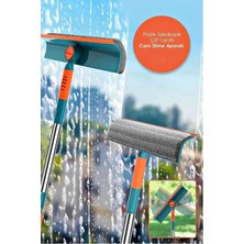 Teleskopik Çift Yönlü Pratik Cam Silme Aleti, 180° Dönebilen Temizleme Aracı