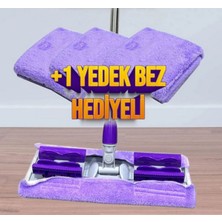 Teleskopik Mikrofiber Mandallı Mop Seti + Yedek Bez, Kolay Temizlik Sağlar