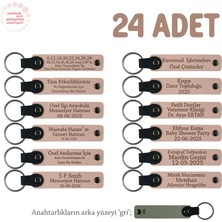 Miawiki Yavruağzı & Gri, Miniklere Isim Yazılı Karne Hediyesi Anahtarlık 24’lü Set Ilk Öğrenim Öğrencilerine