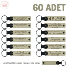 Miawiki Sütlü Kahve, Baby Shower Etkinliği Için Kişiselleştirilmiş Anahtarlık 60’lı Takım, Hediyelik