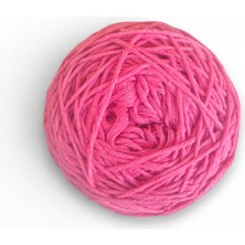 Ece Örgü Tasarım Atölyesi Koyu Pembe, Çok Katlı Bükümlü, Bambu-Koton, El Örgü İpi. (200 Gr.)