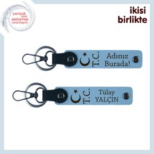 Miawiki Ziyarete Giderken Götürülecek Armağan – Ay Yıldız Tc ve Isimli Anahtarlık Seti, Gök Mavi-Gök Mavi