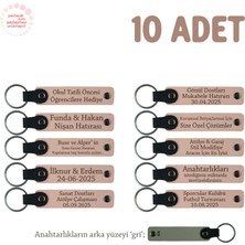 Miawiki Yavruağzı & Gri, Anaokulu Hatırası Için Kişiselleştirilmiş Anahtarlık 10’lu Set, Eğitim Hediyesi